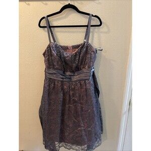 Torrid Plus Size 16 NWT formal Dress Pink And Silver